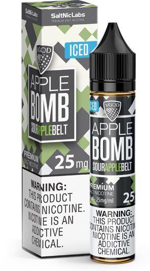 Iced Apple Bomb by VGOD Salt 30mL (Salt Nic)  with Packaging