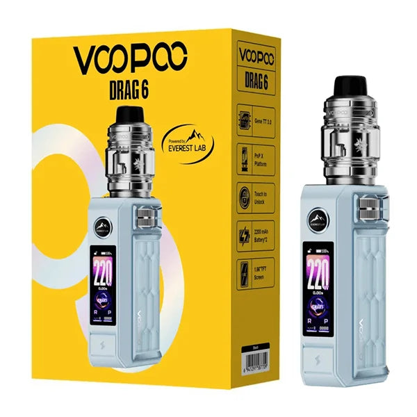 Voopoo Drag 6 Pod System Blue with Packaging 