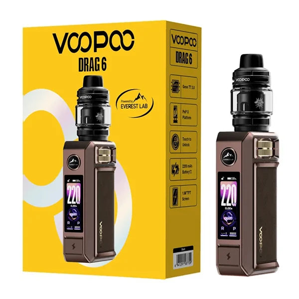 Voopoo Drag 6 Pod System Brown with Packaging 