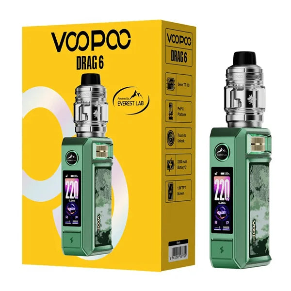 Voopoo Drag 6 Pod System Green with Packaging 
