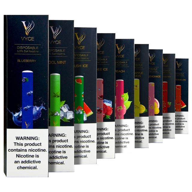 Vyce - 2000 Puffs Disposable E-Cigs (Individual) - 6mL 50mg - Group Photo