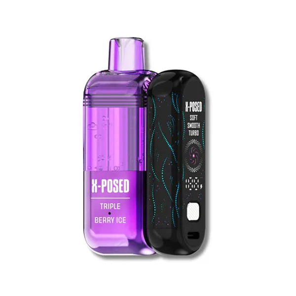 X-Posed – Dispo Kit- 35000Puff- 16mL Dispo plus Power Dock Triple Berry Ice
