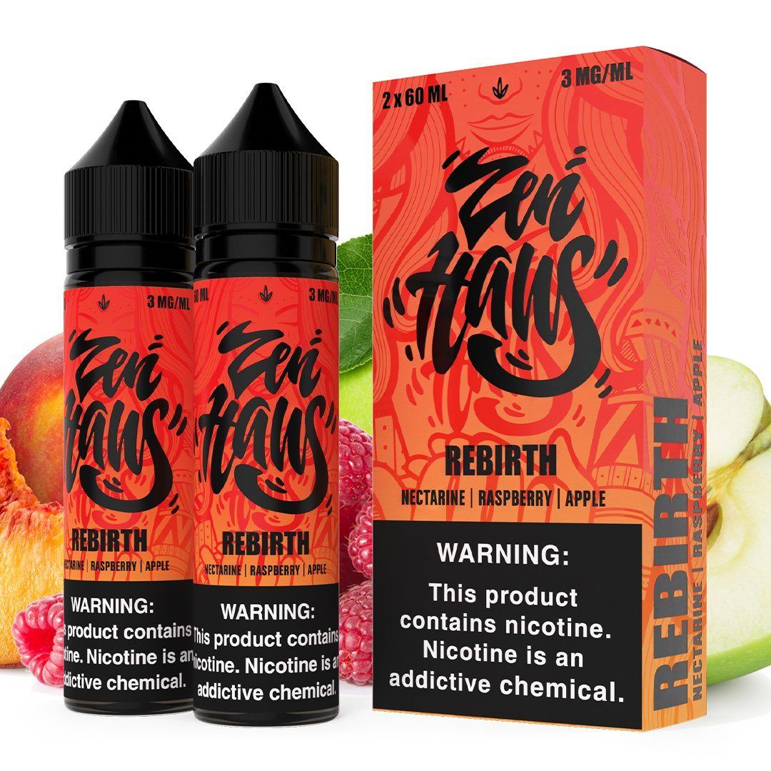 Rebirth by Zen Haus Series E-Liquid 60mL 2-Pack (Freebase) with Packaging